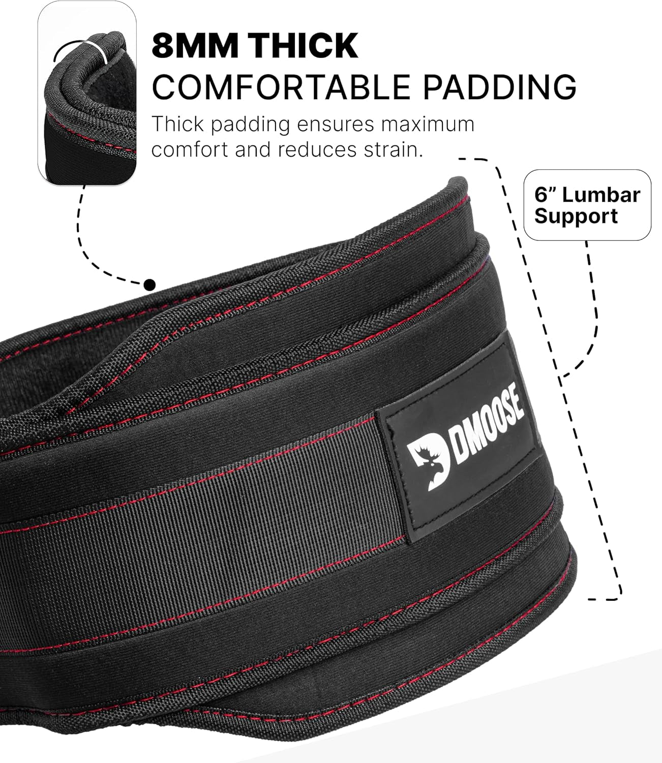 Dip Belt for Weightlifting, Weight Belt with Chain for Pullup, Gym Lifting Belt for Powerlifting, Squat, Bodybuilding, Heavy Duty Steel, Workout Belt with Comfortable Neoprene Support